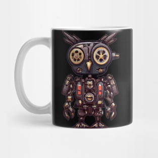 Steampunk owl, fantasy owl, cyborg owl, robot owl Mug